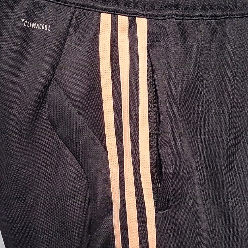 Adidas, black and pink, track pants, size small - Picture 3 of 9